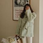 Toggle-button Dumble Coat Mint Green - One Size
