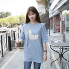 Duck Print Long T-shirt