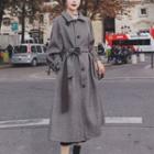Stand Collar Single Breasted Trench Coat