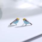 925 Sterling Silver Colored Bird Earrings As Shown In Figure - One Size