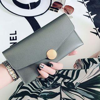 Round Buckle Long Wallet