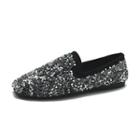 Square Toe Sequined Flats