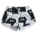 Cat Print Swim Shorts
