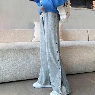 Drawstring Button-up Wide Leg Pants (various Designs)