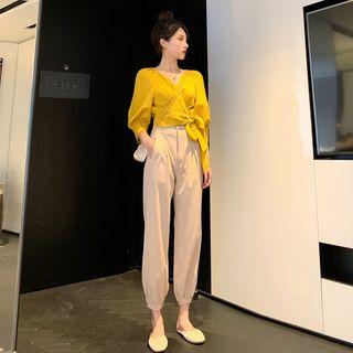 Tie-waist Wrapped Top / Harem Pants