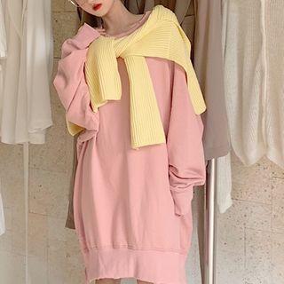 Sweatshirt Dress / Knit Scarf