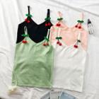 Cherry-accent Plain Top