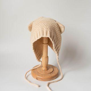 Bear Ears Knit Bonnet Hat