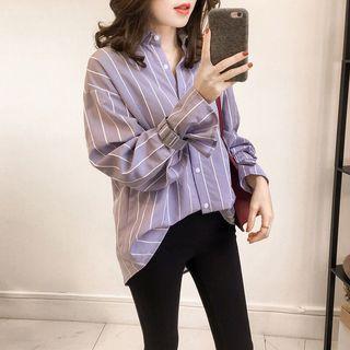 Stripe Bell-sleeve Shirt