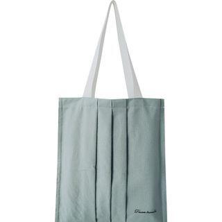 Pleated Tote Bag Green - One Size