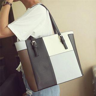 Color Block Tote Bag