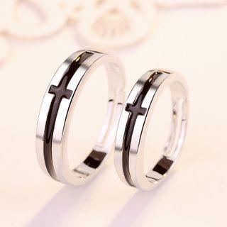 Alloy Cross Open Ring