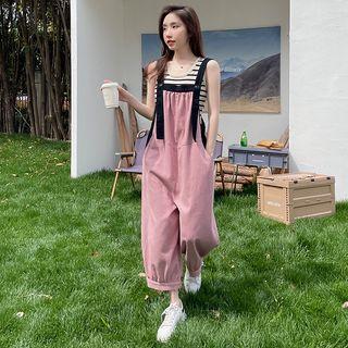 Cropped Loose Fit Jumper Pants