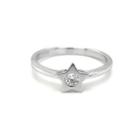 18k White Gold Star Style Ring Set With Diamond 6