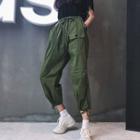Cropped Cargo Pants Green - One Size