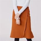 Ruffled-hem Zip-back Skirt