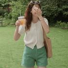 Round-neck Cable-knit Summer Cardigan
