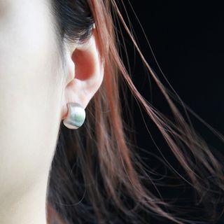 925 Sterling Silver Brushed Earring As Shown In Figure - One Size
