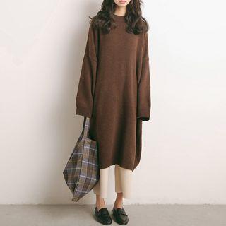 Round-neck Long-sleeve Knit Dress