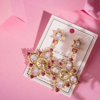 Retro Glass Square Dangle Earring