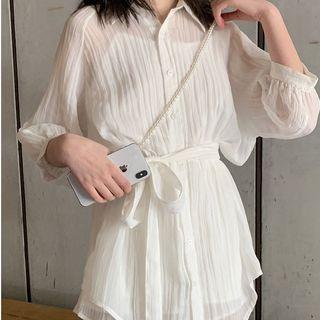 Set: 3/4-sleeve Shirt + Shorts