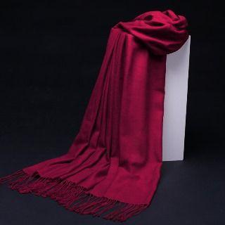 Fringed Plain Wool Scarf