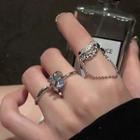 Faux Gemstone / Chain / Alloy Open Ring / Set