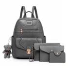 Set Of 4: Backpack + Chain Strap Crossbody Bag + Clutch + Cardholder