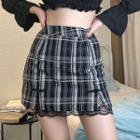 Plaid Print Mini Skirt