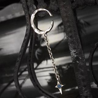 Crescent Gemstone Sterling Silver Drop Earrings