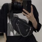 Chain Plain Sling Bag Black - One Size
