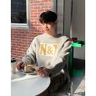 Letter-detail Woolen Sweater