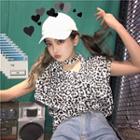 Set: Leopard Print Sleeveless Top + Headband