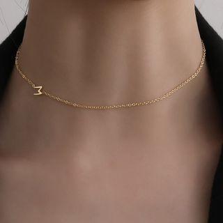 M Lock Necklace Gold - One Size