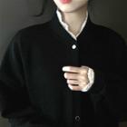 Lace Loose-fit Jacket Black - One Size