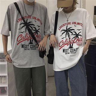 Couple Matching Tree Print T-shirt