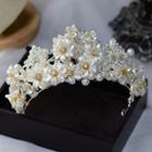 Flower Rhinestone Headpiece Flower - White - One Size