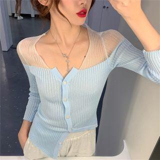 Color-block Light Knit Top