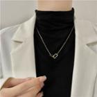 Rhinestone Necklace Necklace - One Size