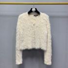 Plain Single-breasted Knit Cropped Cardigan