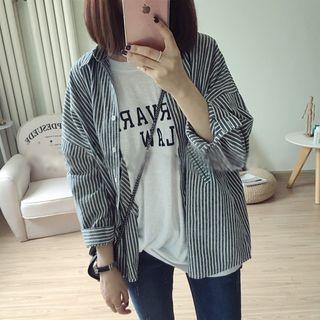 Striped Shirt Stripe - Dark Gray - One Size