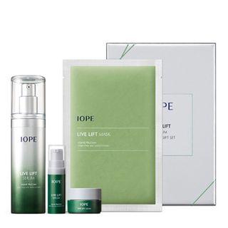Iope - Live Lift Serum Set : Serum 40ml + 5ml + Cream 7ml + Mask 1pc 4pcs