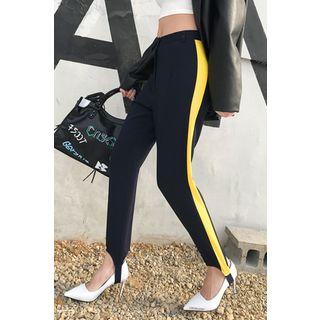 Contrast-trim Stir-up Leggings