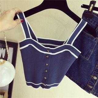 Buttoned Knit Camisole Top