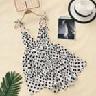 Polka Dot Shoulder-tie Sundress