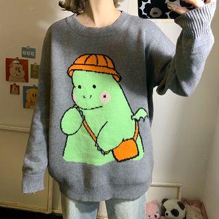 Cartoon-print Sweater