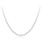 Fashion Simple 2mm Square Necklace 40cm Silver - One Size