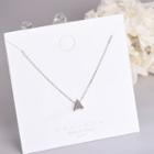 Pyramid Pendant Necklace Ns429 - Silver - One Size