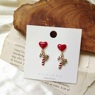Heart & Stick Alloy Dangle Earring