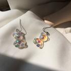 Bear Holographic Resin Dangle Earring 1 Pair - Hook Earring - Bear - Laser - Transparent - One Size